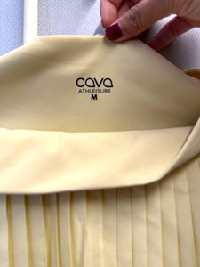 Cava Pleated Yellow Mini Skort