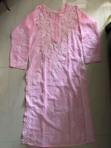 🩷Pink Chikankari Kurta