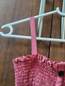 Smocked Button-Front Dress