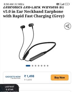 Zebronics pack of 1  Pics Blutooth Neckband