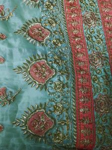 Elegant Peach Embroidered Saree