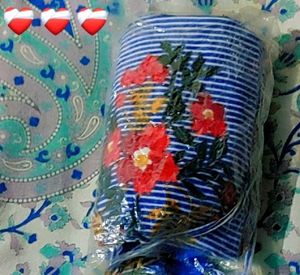 Striped Floral Epron