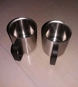 Set of 2  New stainless steel coffee Mugs