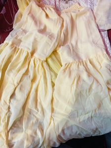 Butter yellow sharara set