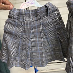 2 Plaid Pleated Mini Skirt