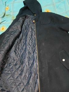 Classic Hooded Navy Coat men