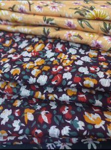 👉3 piece in 1 priceFloral Print Dress Material