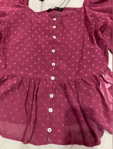 JDY BY ONLYSwiss-Dot Peplum Top