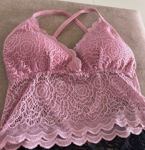 Lace Bralettes (Pink &amp; Black)