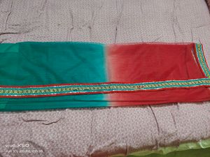 Dual shaded net sari 2-3 times used in very good condition