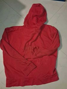 Red "Sporty Wear" Zip-Up Hoodie