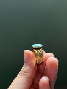 Anti-tarnish blue ring