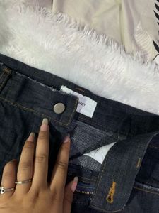 Chic Dark Wash Denim Mini Skirt