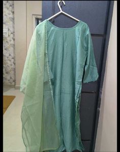 Elegant Green Kurta Set(Kurta And Dupatta)