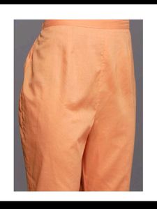 Elegant Orange Embroidered Kurta Set