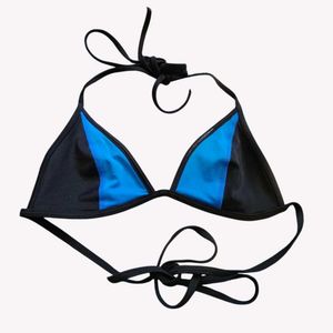 Stylish Black & Blue Bikini Top
