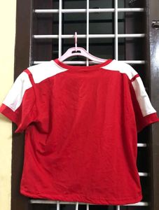 Women Red Crop Top