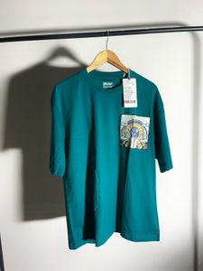 Teal Graphic Pocket T-Shirt