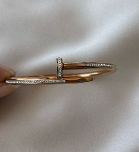 ANTI TARNISH GOLD PLATED &amp; DIAMOND NAIL BRACELET