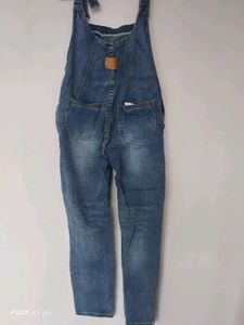 Distressed Denim Overalls