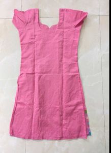 Pink Cotton Kurti