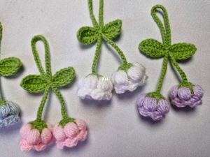Crochet Lily of the Valley Charms / Keychain