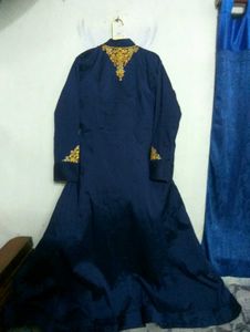 Elegant Navy &amp; Gold Embellished Dress