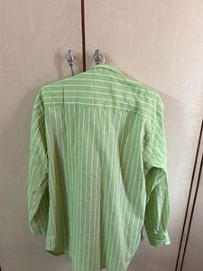 Green Striped Men's Shirt