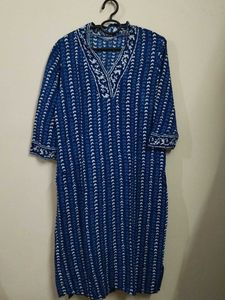 Elegant Blue Printed Kurta