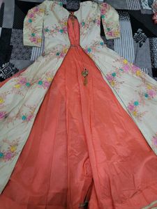 Embroidered Ethnic Gown with Jacket