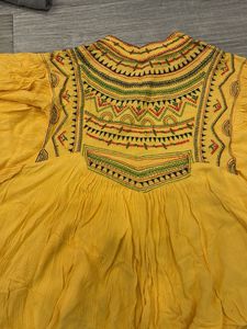 Boho Embroidered Yellow Top