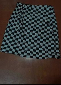 Ready To Party With Checkered Mini Skirt