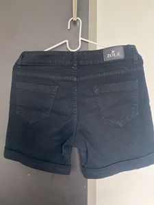 Zola Black Denim Shorts