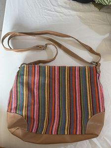 Colorful Striped Crossbody Bag