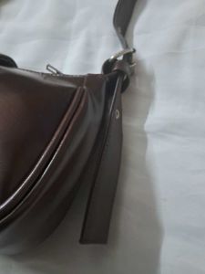 Stylish Chocolate Brown Shoulder Bag With Buckle