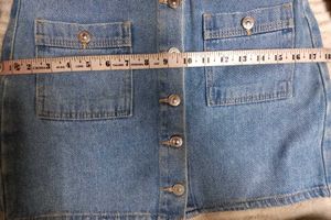 Denim Button-Front Mini Skirt