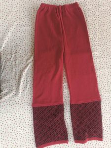 Warm Red Patterned Pants xs  size