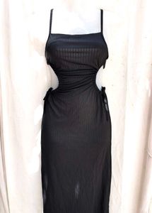 I. Chic Black Cut-Out Midi Dress