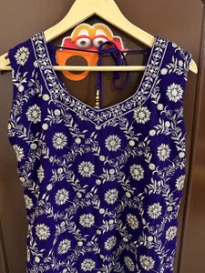 Deep Purple Festive Embroidered Sharara Set