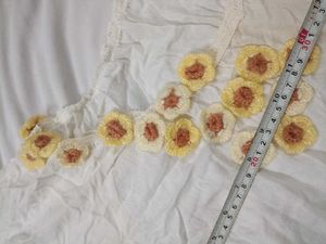 White Cotton Kurta with Floral Appliques