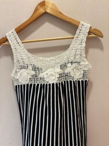 Chic Striped Crochet Top