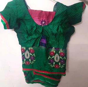 Green Embroidered Saree