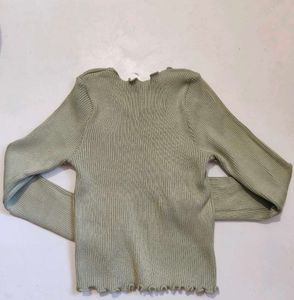 Sage Green Ribbed Top