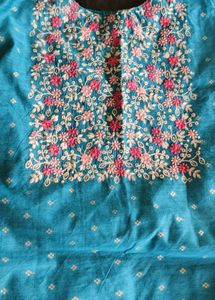 Beautiful Blue Floral Kurta Set