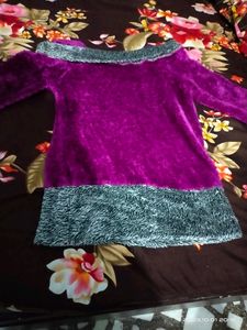Fuzzy Purple Sweater