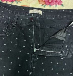 Trendy Polka Dot Wide Leg Jeans