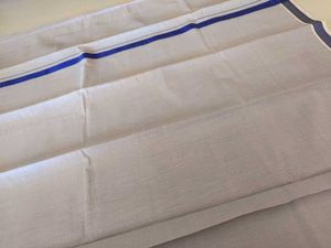 Traditional Dhoti with Blue Border