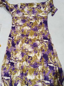 Purple Floral Print Kurta