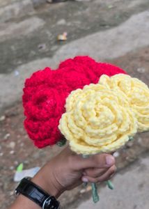 Handmade Crochet Rose Bouquet