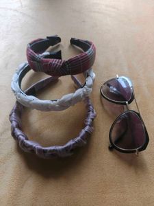 3 High End Headbands and Sunglasses Set